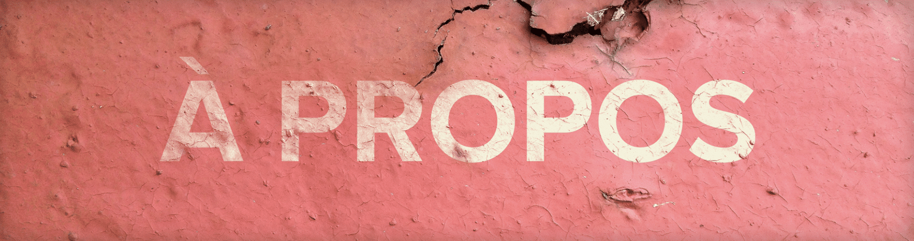 bannière a propos couleur corail avec effet de peinture écailler