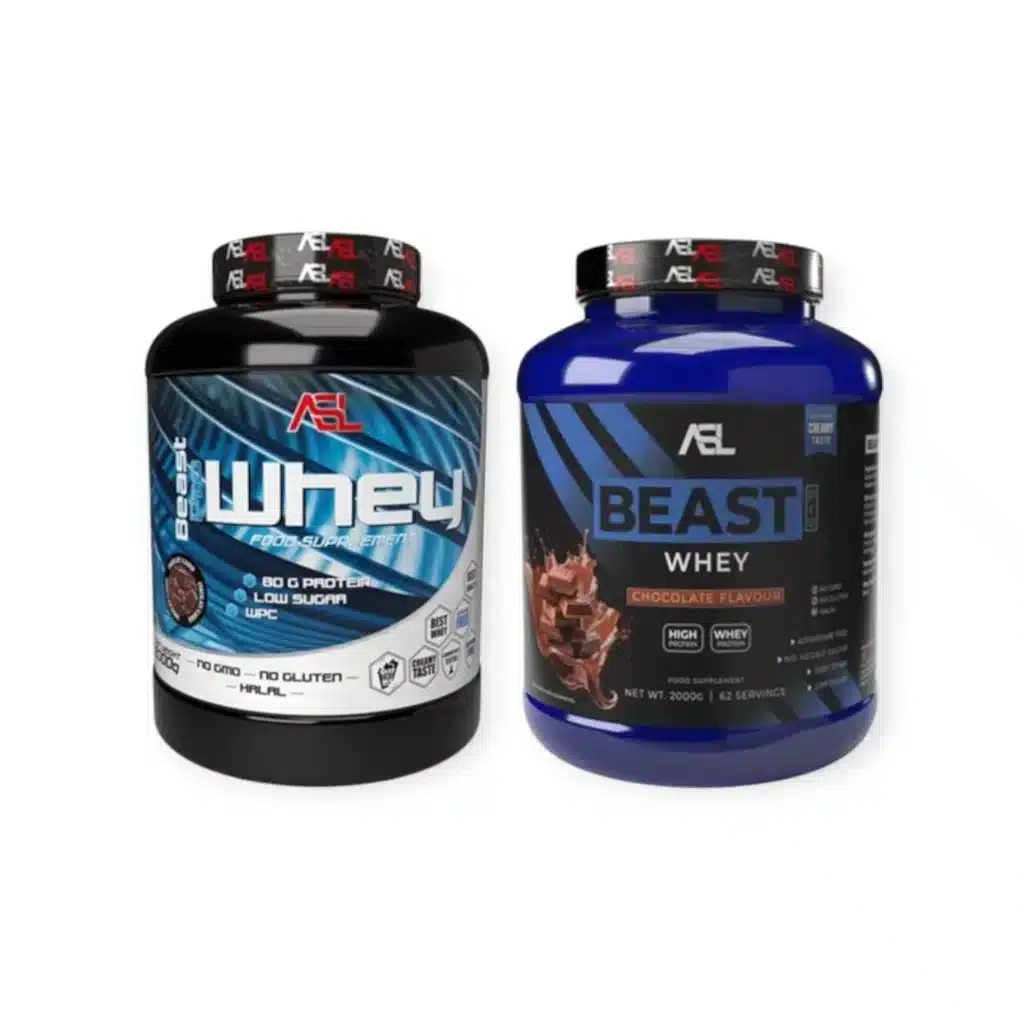 ASL BEAST PRO WHEY whey protéine complète 2 kg avec 26 g de protéines et 6,25 g de BCAA