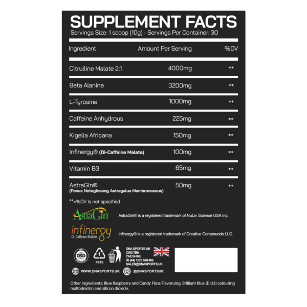 nutrition fact dna vibe