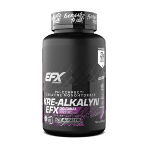 Flacon de EFX Sports Kre-Alkalyn 120 Caps, créatine tamponnée en capsules pour sportifs