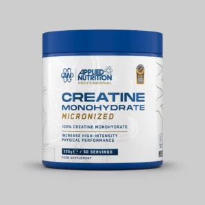 Pot de APPLIED NUTRITION Creatine Monohydrate 250 g, créatine pure micronisée non aromatisée