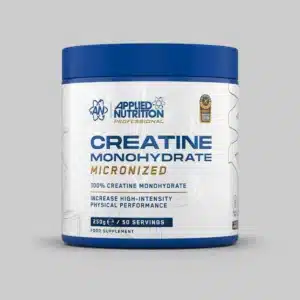 Pot de APPLIED NUTRITION Creatine Monohydrate 250 g, créatine pure micronisée non aromatisée