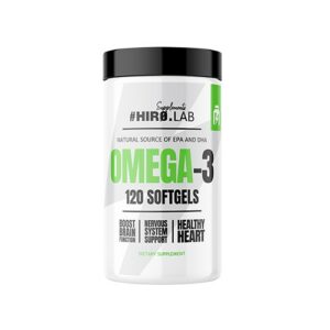 HIRO.LAB Omega 3 120 softgels huile de poisson EPA DHA vitamine E