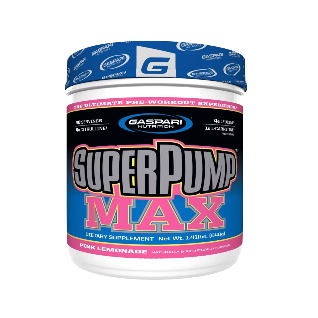 GASPARI NUTRITION SUPERPUMP MAX pre-workout avec citrulline BCAA créatine électrolytes et caféine