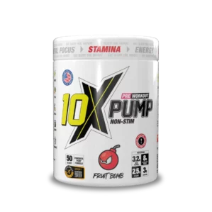10X ATHLETIC PUMP pre-workout sans caféine avec citrulline bêta-alanine créatine bétaïne betterave et Peak ATP