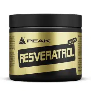 PEAK Resveratrol 90 Caps, complément avec trans-resvératrol, OPC, thé vert, quercétine, curcumine, pipérine et vitamine C