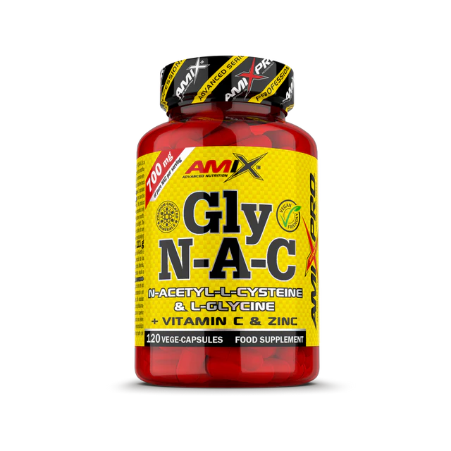 AMIX GLYN-A-C 120 CAPS complément avec NAC glycine vitamine C et zinc chélaté Chelazone