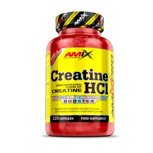 AMIX CREATINE HCL 120CAPS créatine HCl en capsules avec 3000 mg de chlorhydrate de créatine par portion