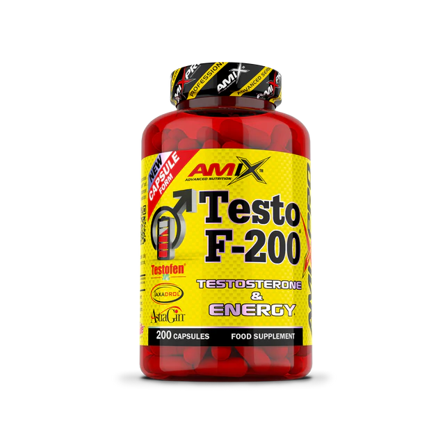AMIX TESTO F-200 200 CAPS formule homme avec acide D-aspartique tribulus maca Testofen AstraGin vitamine B3 et zinc