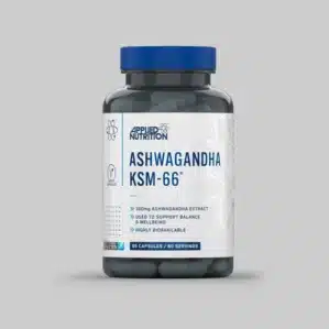 APPLIED NUTRITION Ashwagandha KSM-66 60 Caps, complément avec 300 mg d’extrait KSM-66® par capsule végétarienne