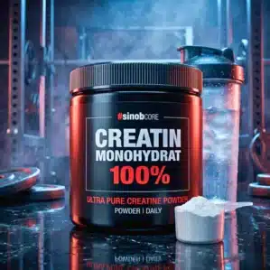 Pot de SINOB Core Creatin Monohydrate 300 g, créatine monohydrate pure vegan sans gluten et sans lactose
