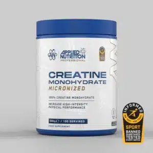 APPLIED NUTRITION Creatine Monohydrate Micronized 500 g, créatine monohydrate pure testée Informed-Sport avec 5 g par dose