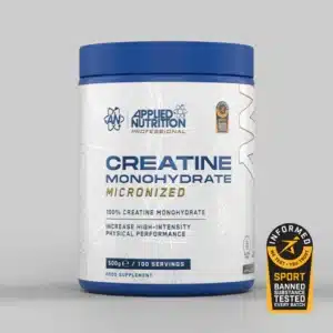 APPLIED NUTRITION Creatine Monohydrate Micronized 500 g, créatine monohydrate pure testée Informed-Sport avec 5 g par dose