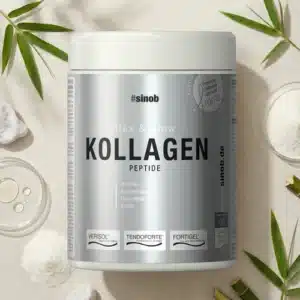 Pot de SINOB Kollagen Flex & Glow 300 g avec collagène Verisol®, Tendoforte®, Fortigel®, acide hyaluronique, biotine et zinc