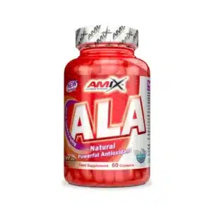 Flacon AMIX ALA Alpha Lipoic Acid 60 Caps, acide alpha-lipoïque 200 mg en capsules végétales