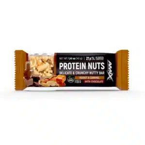AMIX Protein Nuts Bar, barre protéinée aux arachides, noix de cajou, soja soufflé, chocolat et noix de coco