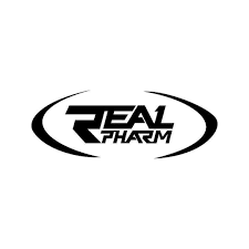 Logo Real Pharm, marque de nutrition sportive spécialisée en protéines, créatine, pre-workouts et compléments sportifs.