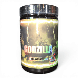 GODZILLA Pre-Workout 322 g Sour Gummy Bear, booster stimulant avec citrulline, caféine, DMHA, DMAA et yohimbine HCL