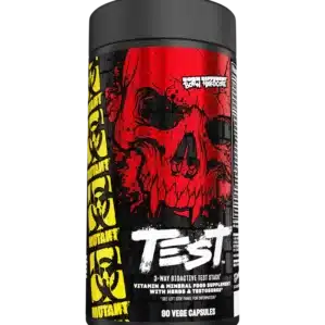 Flacon de MUTANT Test 90 Caps, complexe masculin avec zinc, magnésium, vitamine B6, DAA, fenugrec, maca et BioPerine®