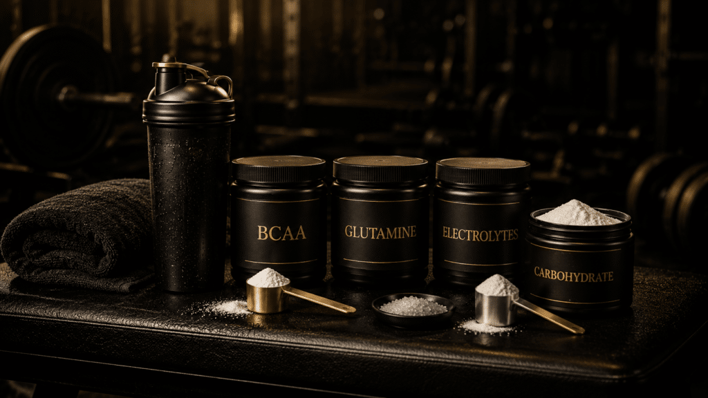 complément récupération BCAA glutamine Vitargo électrolytes