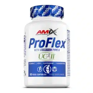 Flacon de AMIX Proflex Collagen UC-II 60 Caps, collagène articulaire avec UC-II®, glucosamine, chondroïtine, MSM et vitamine C