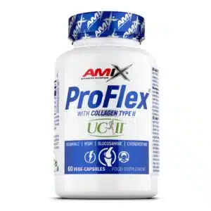 Flacon de AMIX Proflex Collagen UC-II 60 Caps, collagène articulaire avec UC-II®, glucosamine, chondroïtine, MSM et vitamine C