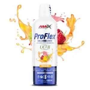 AMIX PROFLEX Collagène Liquide + UC-II, formule articulaire avec collagène, glucosamine, chondroïtine, MSM, vitamine C et extraits végétaux