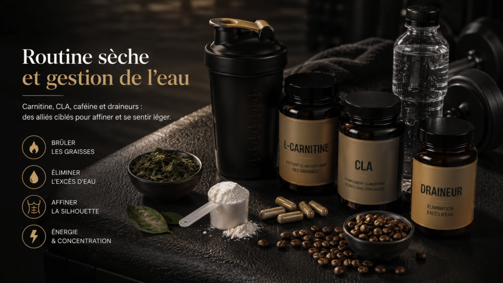 compléments sèche carnitine CLA caféine et draineur