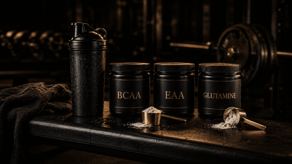 BCAA EAA glutamine pour récupération et intra-training