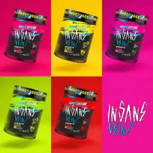 SPORT ASYLUM Insane Veinz, pre-workout pump sans caféine avec citrulline, glycérol, PeakO2®, Vaso6®, betterave et grenade
