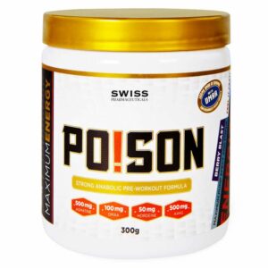 SWISS PHARMACEUTICALS Poison 300 g Tropical Punch, pre-workout high stim avec 1,3-dimethylamine, caféine, agmatine, citrulline et yohimbine