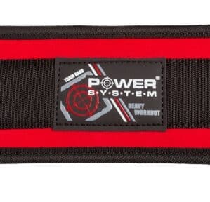 POWER SYSTEM Sangle de Cheville rouge pour poulie, accessoire musculation jambes et fessiers avec doubles anneaux acier