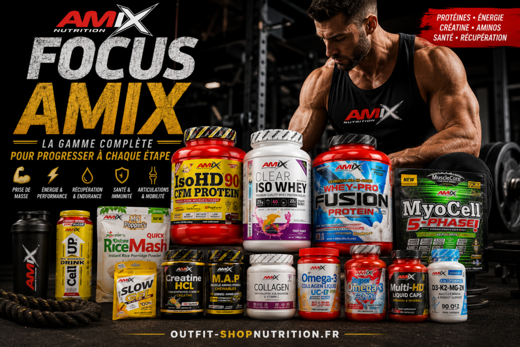 gamme AMIX Nutrition pour musculation performance et récupération