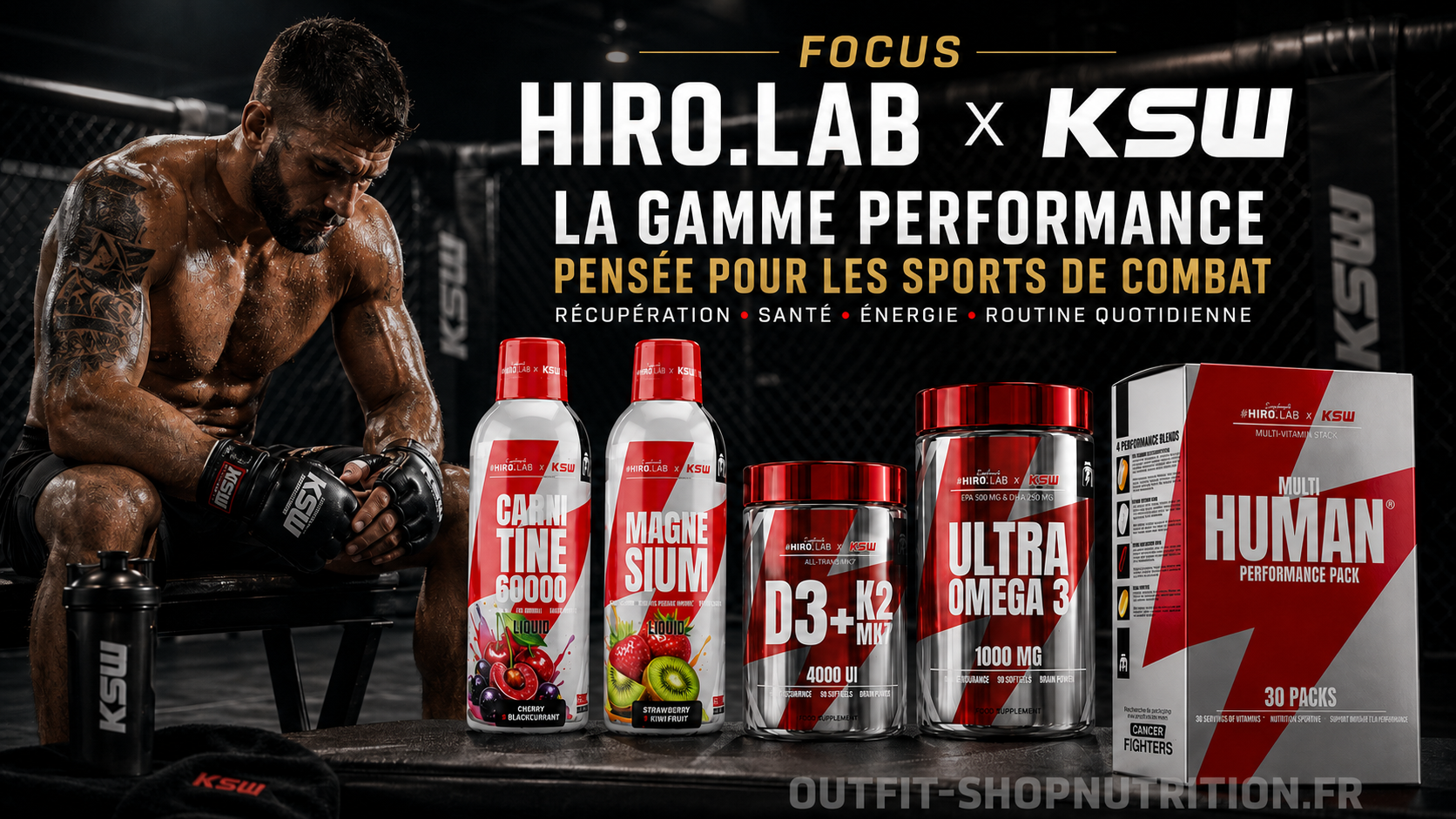gamme HIRO.LAB KSW pour sports de combat et performance