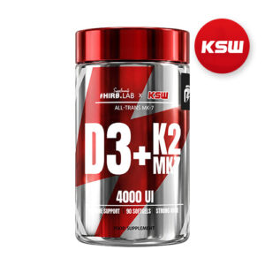 KSW Vitamine D3 4000UI + K2 MK-7 – 90 gélules
