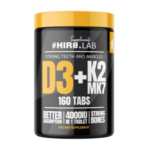 Hiro.lab Vitamine D3 4000iu + K2 Mk7 160 tabs